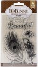 BoBunny Clear Stamps 4 inch X6 inch Peacock Feathers