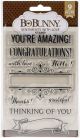 BoBunny Clear Stamps 4inchesX6inchesSentiments