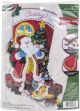 Bucilla Felt Stocking Applique Kit 18 Inch Long St. Nicks Visit