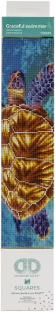 Diamond Dotz Square Diamond Facet Art Kit 14.57 Inch X20.28 Inch Graceful Swimmer