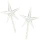 Ceramic Christmas Tree Stars 3.875 Inch X2.625 Inch 2 Per Pkg Iridescent