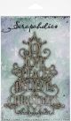 Scrapaholics Laser Cut Chipboard 1.8mm Thick Holiday Word Tree 6 inch X4 inch 