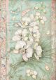 Stamperia Rice Paper Sheet A4 White Orchid Orchids and Cats