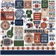 Football Cardstock Stickers 12 InchX12 Inch Elements