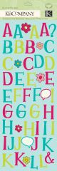 Glitter Stickers Multi Colored Alphabet
