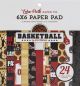 Echo Park Double Sided Paper Pad 6 InchX6 Inch 24 Per Pkg Basketball