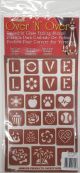 Over N Over Reusable Stencils 5 InchX8 Inch Love