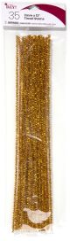 Tinsel Stems 3mmx12 Inch 35 Per Pkg Gold