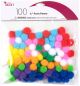 Pom Poms .5 Inch 100 Per Pkg Multi Colored