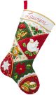 Bucilla Felt Stocking Applique Kit 18 inch Long Elegant Patchwork