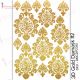 Dress My Craft Transfer Me Sheet A4 3D Gold Damask 2