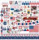God Bless America Cardstock Stickers 12 Inch X12 Inch Elements
