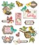 Simple Vintage Cottage Fields Layered Stickers 12 Per Pkg 