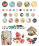 Simple Vintage Cottage Fields Decorative Brads