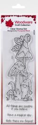 Woodware Clear Stamps 8Inch X2.6Inch Magic Mushrooms