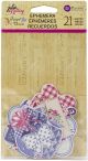Julie Nutting Frayed Denim Cardstock Ephemera 21 Per Pkg 