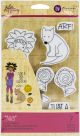 Prima Marketing Julie Nutting Mixed Media Cling Rubber Stamp Nia