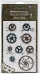 Finnabair Mechanicals Metal Embellishments Grungy Gears 9Per Pkg