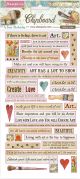 Stamperia Adhesive Chipboard 6 inch X12 inch Atelier Quotes