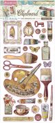 Stamperia Adhesive Chipboard 6 Inch X12 Inch Atelier Decora