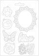 Stamperia Soft Maxi Mould A5 Frame and Butterfly Circle Of Love