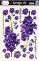 Dress My Craft Transfer Me Sheet 12.5 Inch X18.5 Inch Purple Bouquet
