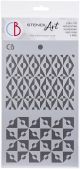 Ciao Bella Stencil Art Texture Stencil 5 Inch X8 Inch Optical