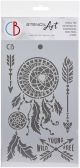 Ciao Bella Stencil Art Texture Stencil 5Inch X8Inch Dreamcatcher