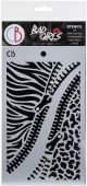 Ciao Bella Bad Girls Texture Stencil 5Inch X8Inch Double Zip