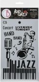 Ciao Bella Bad Girls Texture Stencil 5 Inch X8 Inch Jazz