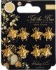 Craft Consortium Tell The Bees Metal Charms 8 Per Pkg Gold Bees Special Edition
