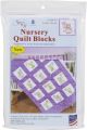 Jack Dempsey Stamped White Nursery Quilt Blocks 9 Inch X9 Inch 12 Per Pkg Teddy Bears