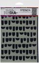 Dina Wakley Media Stencils 9inchX6inch Bumps 1 pack of 1 piece
