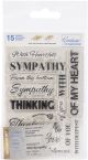 Couture Creations Sentiment Stamp Set 3.1 InchX4.5 Inch With Sympathy 15 Per Pkg