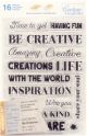Couture Creations Sentiment Stamp Set 3.1Inch X4.5Inch Be Creative 16 Per Pkg