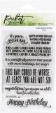 Picket Fence Studios 4 InchX6 Inch Stamp Set Inside Quotes Birthday