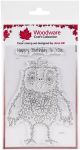 Woodware Clear Stamps 4Inch X6Inch Fuzzy Friends Hugo