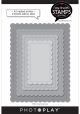 PhotoPlay Say It With Stamps Die SetA2 Nested Stitched Scallops
