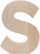 Hampton Art Chunky Wood Letter 8 inch S