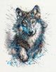 RTO Counted Cross Stitch Kit 8.25 Inch X11 Inch Snow Splashes Wolf 16 Count