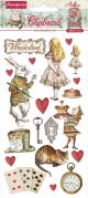 Stamperia Adhesive Chipboard 6 Inch X12 Inch Alice In Wonderland