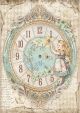 Stamperia Rice Paper Sheet A4 Alice Clock