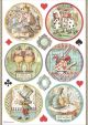 Stamperia Rice Paper Sheet A4 Alice Rounds