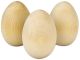 Hygloss Wood Eggs 1.75 Inch X2.5 Inch 3 Per Pkg