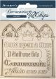 Stamperia Decorative Chips 5.5 inch X5.5 inch Quotes Sleeping Beauty