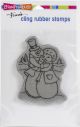 Stampendous Cling Stamp Snow Couple Hug