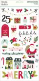 Holly Days Chipboard Stickers 6 Inch X12 Inch
