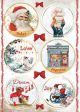Stamperia Rice Paper Sheet A4 Rounds Romantic Christmas