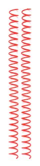 We R Memory Keepers Cinch Spiral Wires 4 Per Pkg Red