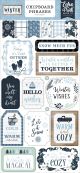 Winter Chipboard 6 Inch X13 Inch Phrases